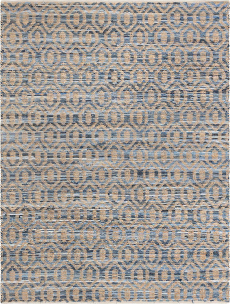 Navy Blue 8' x 11' Chindi Jute Rectangle Rug