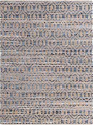 Navy Blue 7' 1 x 10' Chindi Jute Rectangle Rug