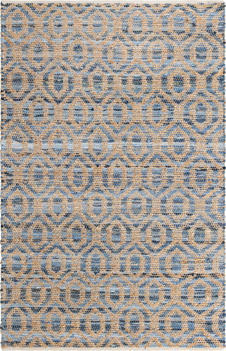 Navy Blue 5' 1 x 8' Chindi Jute Rectangle Rug
