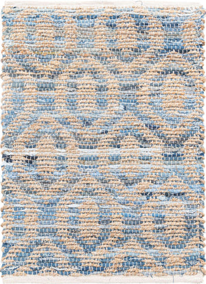 Navy Blue 2' x 3' 1 Chindi Jute Rectangle Rug