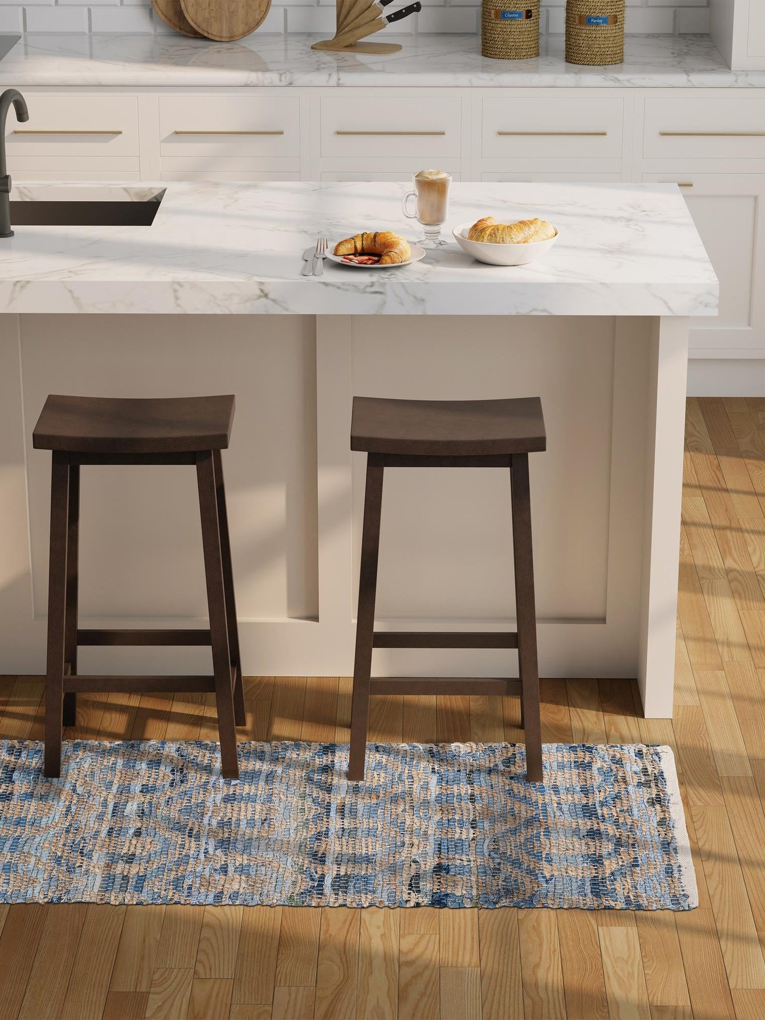 Navy Blue 2' 7 x 10' Chindi Jute Runner Area Rug Interior Design Home Decor Carpet Mat for Sale at Rug Engine