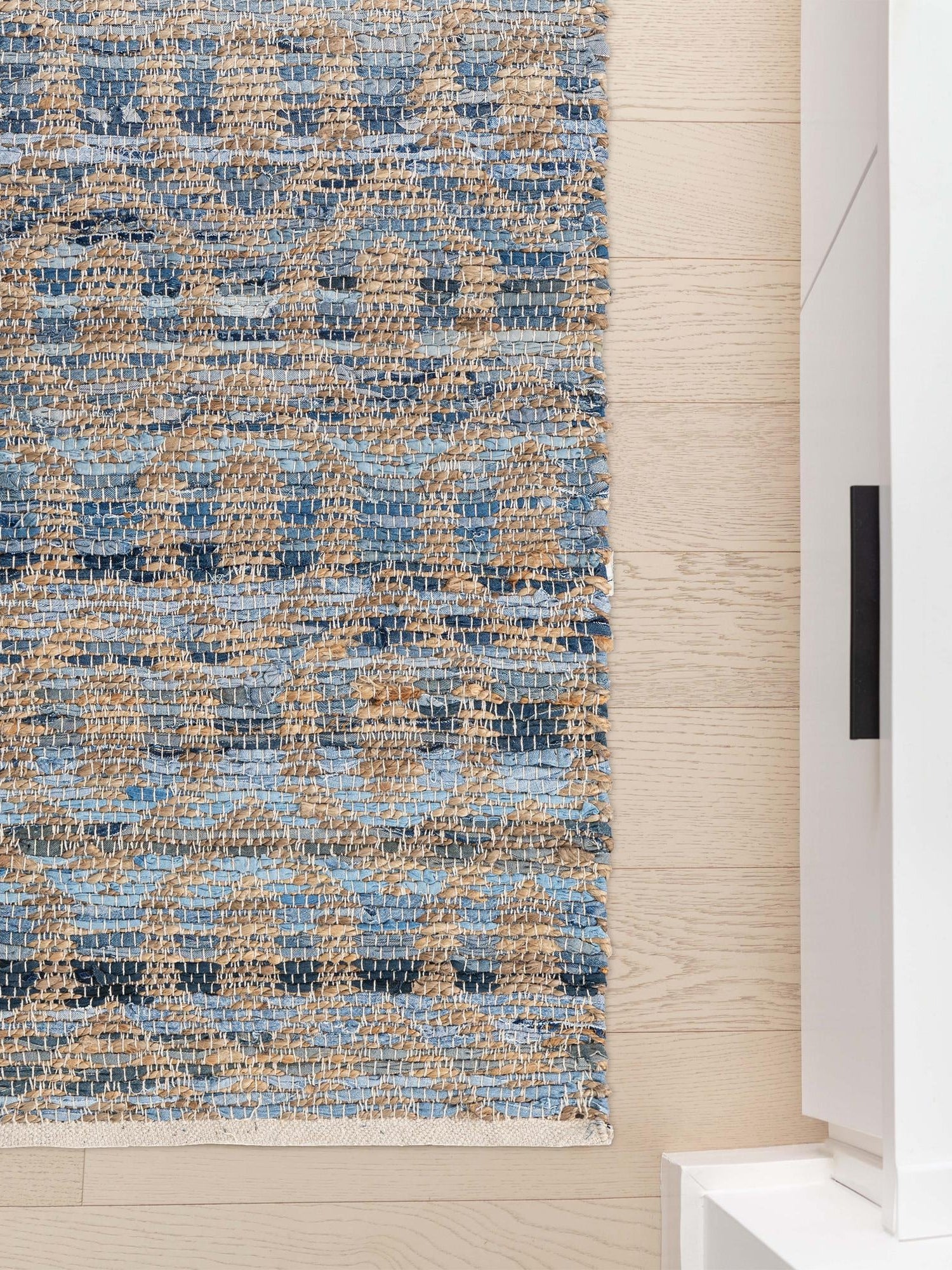 Navy Blue 2' 7 x 10' Chindi Jute Runner Area Rug Interior Design Home Decor Carpet Mat for Sale at Rug Engine