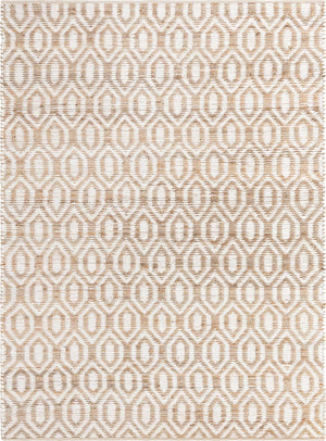 White 8' x 11' Chindi Jute Rectangle Rug