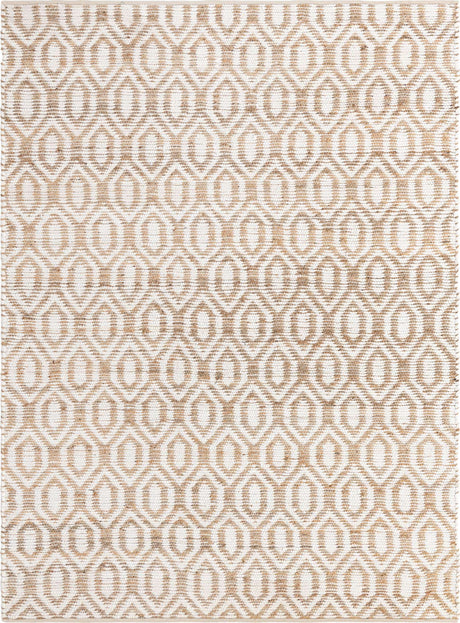 White 8' x 11' Chindi Jute Rectangle Rug
