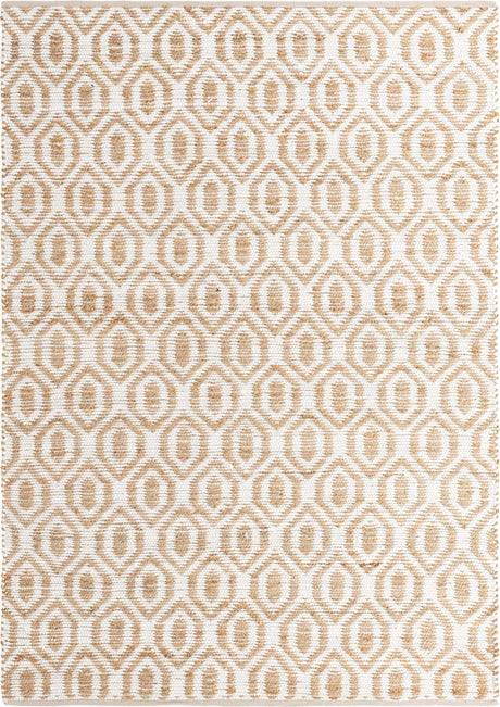White 7' 1 x 10' Chindi Jute Rectangle Rug