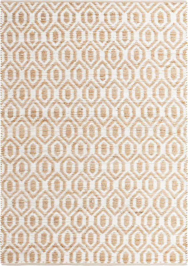White 7' 1 x 10' Chindi Jute Rectangle Rug