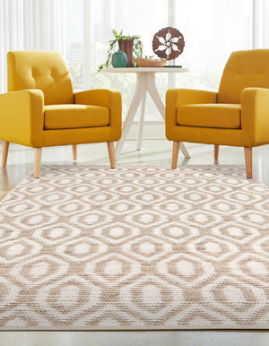 White 2' x 3' 1 Chindi Jute Rectangle Rug