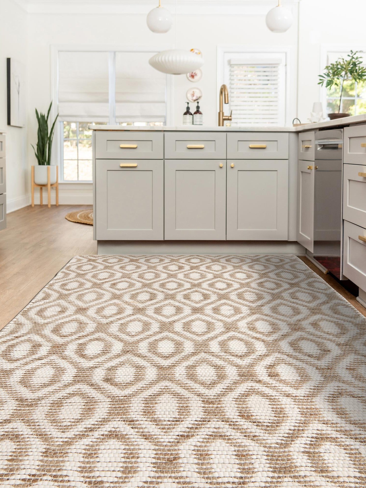 White 2' x 3' 1 Chindi Jute Rectangle Area Rug Interior Design Home Decor Carpet Mat for Sale at Rug Engine