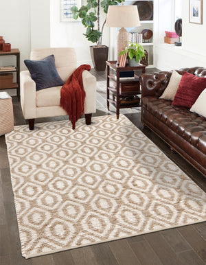 White 2' x 3' 1 Chindi Jute Rectangle Rug