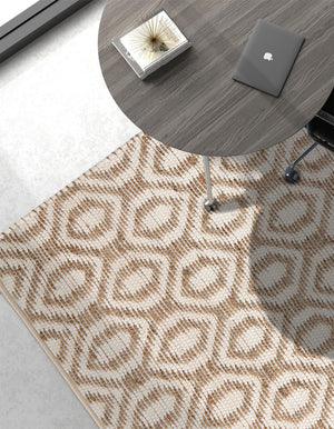White 2' x 3' 1 Chindi Jute Rectangle Rug