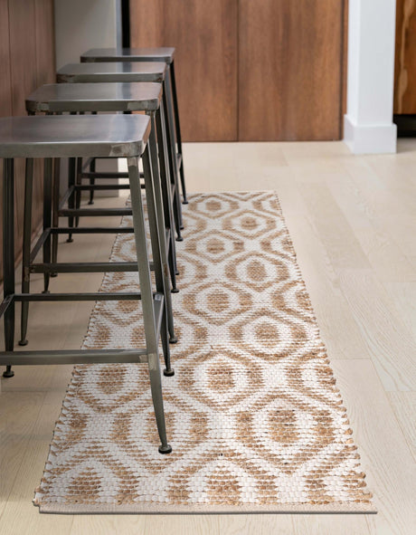 White 2' 7 x 10' Chindi Jute Runner Area Rug Interior Design Home Decor Carpet Mat for Sale at Rug Engine