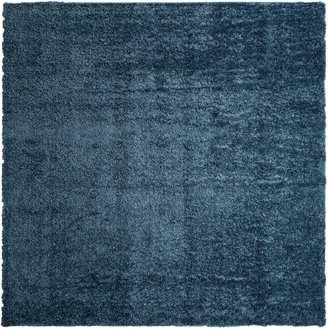 Marine Blue 10' x 10' Davos Shag Square Area Rug Thick Soft Touch Fluffy & Plush Shaggy Pile 100% Polypropylene Carpet for Living Dining Bedrooms Office for Sale at Rug Engine