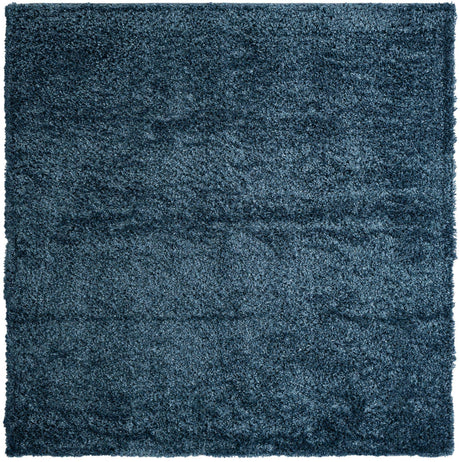 Marine Blue 7' 1 x 7' 1 Davos Shag Square Area Rug Thick Soft Touch Fluffy & Plush Shaggy Pile 100% Polypropylene Carpet for Living Dining Bedrooms Office for Sale at Rug Engine