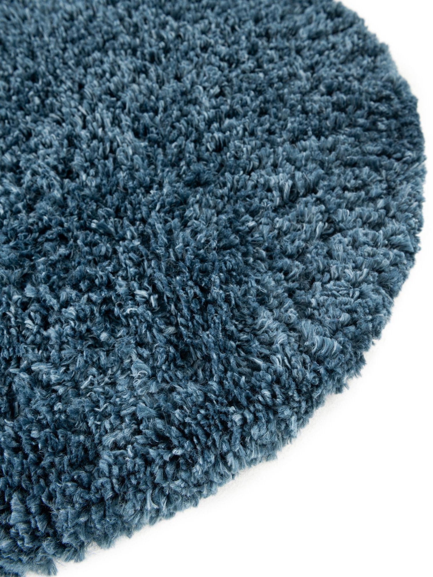 Marine Blue 5' 3 x 8' Davos Shag Oval Area Rug Thick Soft Touch Fluffy & Plush Shaggy Pile 100% Polypropylene Carpet for Living Dining Bedrooms Office for Sale at Rug Engine
