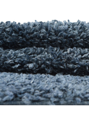 Marine Blue 3' 1 x 5' 3 Davos Shag Oval Area Rug Thick Soft Touch Fluffy & Plush Shaggy Pile 100% Polypropylene Carpet for Living Dining Bedrooms Office for Sale at Rug Engine