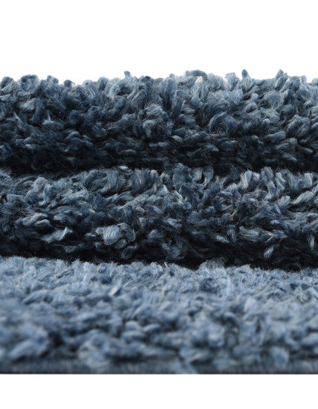 Marine Blue 3' 1 x 5' 3 Davos Shag Oval Area Rug Thick Soft Touch Fluffy & Plush Shaggy Pile 100% Polypropylene Carpet for Living Dining Bedrooms Office for Sale at Rug Engine