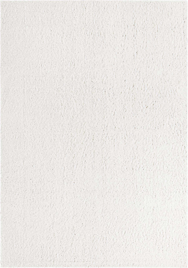 White 10' x 14' 1 Davos Shag Rectangle Area Rug Thick Soft Touch Fluffy & Plush Shaggy Pile 100% Polypropylene Carpet for Living Dining Bedrooms Office for Sale at Rug Engine