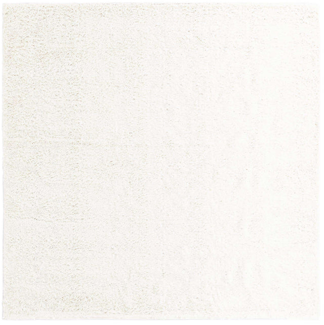 White 10' x 10' Davos Shag Square Area Rug Thick Soft Touch Fluffy & Plush Shaggy Pile 100% Polypropylene Carpet for Living Dining Bedrooms Office for Sale at Rug Engine