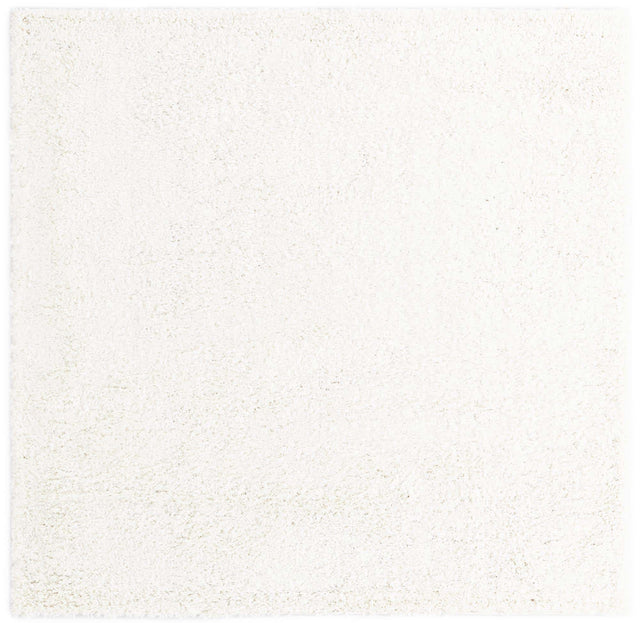 White 7' 1 x 7' 1 Davos Shag Square Area Rug Thick Soft Touch Fluffy & Plush Shaggy Pile 100% Polypropylene Carpet for Living Dining Bedrooms Office for Sale at Rug Engine