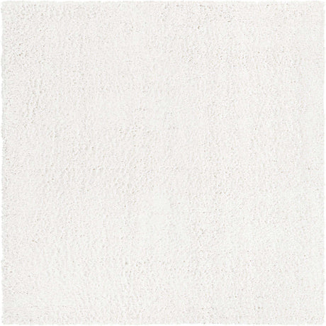 White 5' 3 x 5' 3 Davos Shag Square Area Rug Thick Soft Touch Fluffy & Plush Shaggy Pile 100% Polypropylene Carpet for Living Dining Bedrooms Office for Sale at Rug Engine