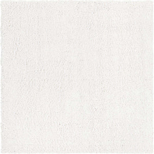 White 3' 1 x 3' 1 Davos Shag Square Area Rug Thick Soft Touch Fluffy & Plush Shaggy Pile 100% Polypropylene Carpet for Living Dining Bedrooms Office for Sale at Rug Engine