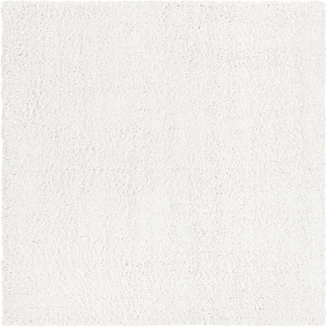 White 3' 1 x 3' 1 Davos Shag Square Area Rug Thick Soft Touch Fluffy & Plush Shaggy Pile 100% Polypropylene Carpet for Living Dining Bedrooms Office for Sale at Rug Engine
