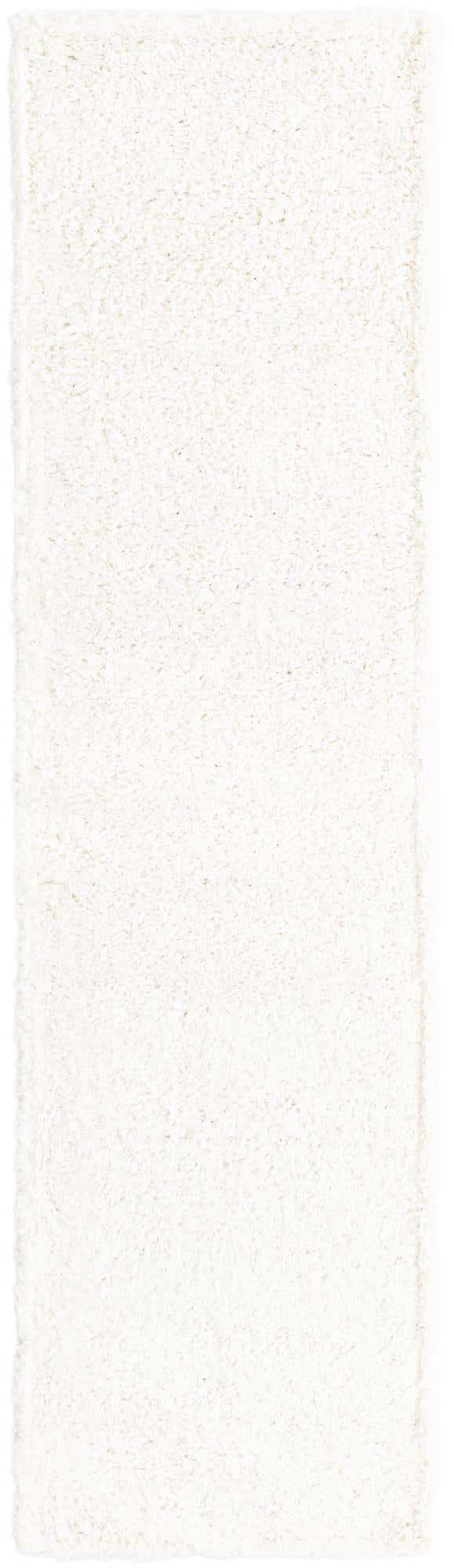 White 2' x 8' Davos Shag Runner Area Rug Thick Soft Touch Fluffy & Plush Shaggy Pile 100% Polypropylene Carpet for Living Dining Bedrooms Office for Sale at Rug Engine