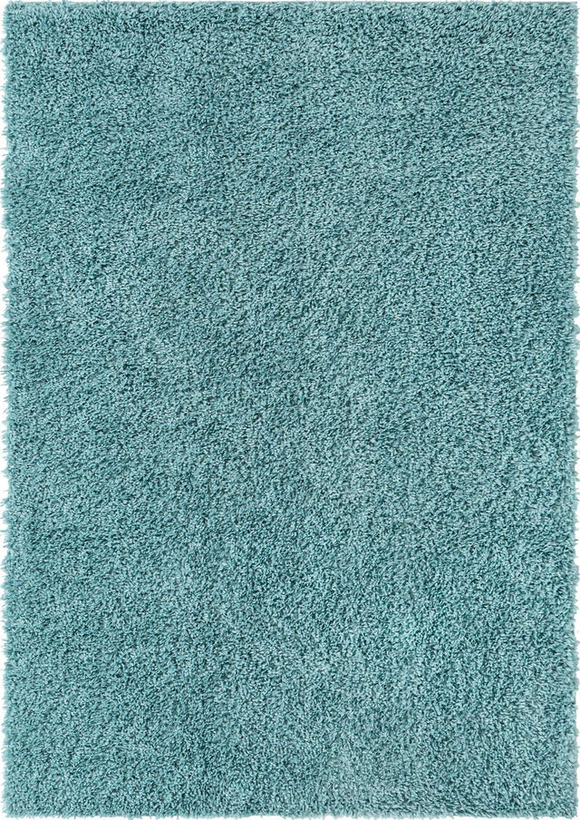 Aqua 10' x 14' 1 Davos Shag Rectangle Area Rug Thick Soft Touch Fluffy & Plush Shaggy Pile 100% Polypropylene Carpet for Living Dining Bedrooms Office for Sale at Rug Engine