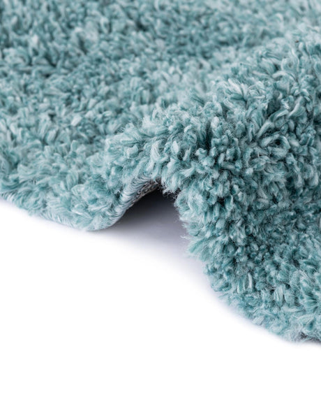 Aqua 3' 1 x 5' 3 Davos Shag Oval Area Rug Thick Soft Touch Fluffy & Plush Shaggy Pile 100% Polypropylene Carpet for Living Dining Bedrooms Office for Sale at Rug Engine