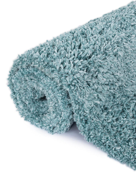 Aqua 3' 1 x 5' 3 Davos Shag Oval Area Rug Thick Soft Touch Fluffy & Plush Shaggy Pile 100% Polypropylene Carpet for Living Dining Bedrooms Office for Sale at Rug Engine