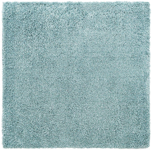 Aqua 5' 3 x 5' 3 Davos Shag Square Area Rug Thick Soft Touch Fluffy & Plush Shaggy Pile 100% Polypropylene Carpet for Living Dining Bedrooms Office for Sale at Rug Engine