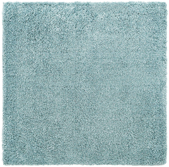 Aqua 5' 3 x 5' 3 Davos Shag Square Area Rug Thick Soft Touch Fluffy & Plush Shaggy Pile 100% Polypropylene Carpet for Living Dining Bedrooms Office for Sale at Rug Engine