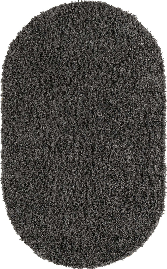 Peppercorn 5' 3 x 8' Davos Shag Oval Area Rug Thick Soft Touch Fluffy & Plush Shaggy Pile 100% Polypropylene Carpet for Living Dining Bedrooms Office for Sale at Rug Engine