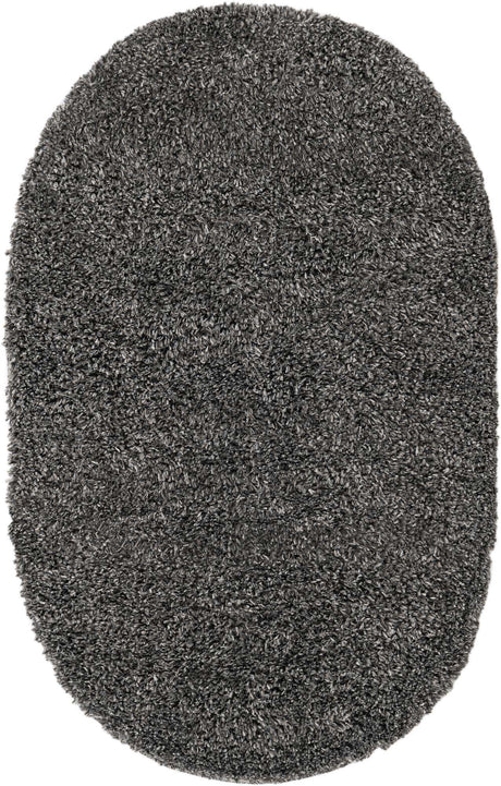 Peppercorn 3' 1 x 5' 3 Davos Shag Oval Area Rug Thick Soft Touch Fluffy & Plush Shaggy Pile 100% Polypropylene Carpet for Living Dining Bedrooms Office for Sale at Rug Engine