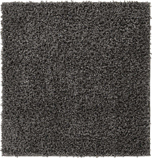 Peppercorn 3' 1 x 3' 1 Davos Shag Square Area Rug Thick Soft Touch Fluffy & Plush Shaggy Pile 100% Polypropylene Carpet for Living Dining Bedrooms Office for Sale at Rug Engine