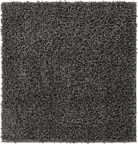 Peppercorn 3' 1 x 3' 1 Davos Shag Square Area Rug Thick Soft Touch Fluffy & Plush Shaggy Pile 100% Polypropylene Carpet for Living Dining Bedrooms Office for Sale at Rug Engine