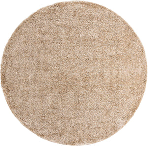 Linen 10' x 10' Davos Shag Round Area Rug Thick Soft Touch Fluffy & Plush Shaggy Pile 100% Polypropylene Carpet for Living Dining Bedrooms Office for Sale at Rug Engine