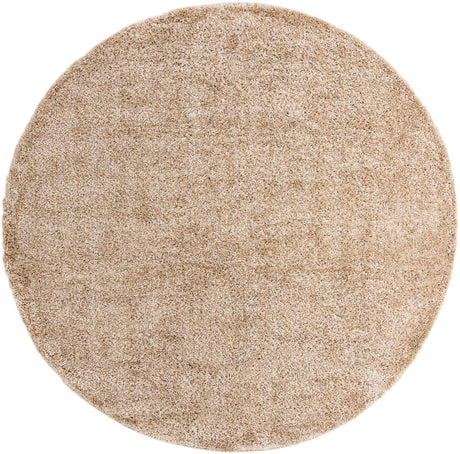 Linen 10' x 10' Davos Shag Round Area Rug Thick Soft Touch Fluffy & Plush Shaggy Pile 100% Polypropylene Carpet for Living Dining Bedrooms Office for Sale at Rug Engine