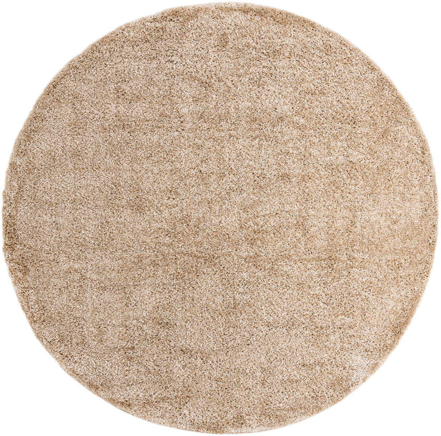 Linen 10' x 10' Davos Shag Round Area Rug Thick Soft Touch Fluffy & Plush Shaggy Pile 100% Polypropylene Carpet for Living Dining Bedrooms Office for Sale at Rug Engine
