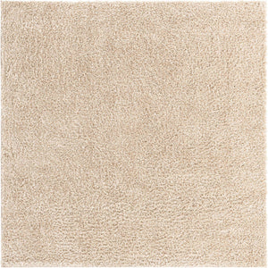 Linen 7' 1 x 7' 1 Davos Shag Square Area Rug Thick Soft Touch Fluffy & Plush Shaggy Pile 100% Polypropylene Carpet for Living Dining Bedrooms Office for Sale at Rug Engine