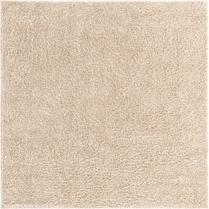Linen 3' 1 x 3' 1 Davos Shag Square Area Rug Thick Soft Touch Fluffy & Plush Shaggy Pile 100% Polypropylene Carpet for Living Dining Bedrooms Office for Sale at Rug Engine