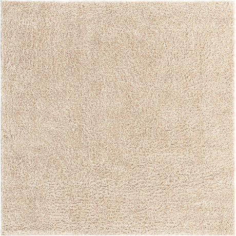 Linen 3' 1 x 3' 1 Davos Shag Square Area Rug Thick Soft Touch Fluffy & Plush Shaggy Pile 100% Polypropylene Carpet for Living Dining Bedrooms Office for Sale at Rug Engine