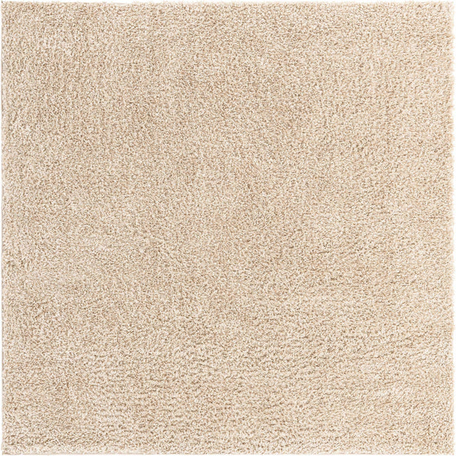 Linen 3' 1 x 3' 1 Davos Shag Square Area Rug Thick Soft Touch Fluffy & Plush Shaggy Pile 100% Polypropylene Carpet for Living Dining Bedrooms Office for Sale at Rug Engine