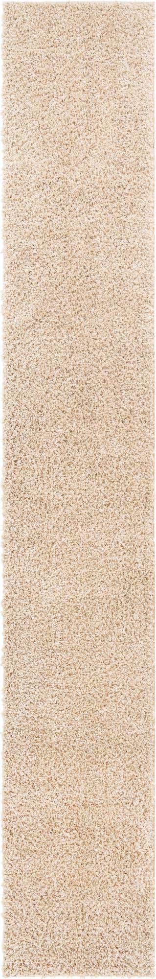 Linen 2' 7 x 16' 5 Davos Shag Runner Area Rug Thick Soft Touch Fluffy & Plush Shaggy Pile 100% Polypropylene Carpet for Living Dining Bedrooms Office for Sale at Rug Engine