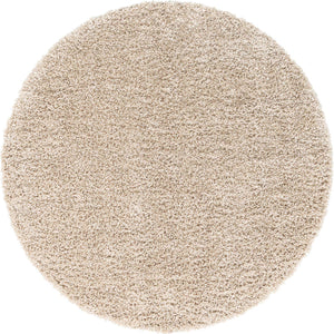 Linen 2' x 2' Davos Shag Round Area Rug Thick Soft Touch Fluffy & Plush Shaggy Pile 100% Polypropylene Carpet for Living Dining Bedrooms Office for Sale at Rug Engine
