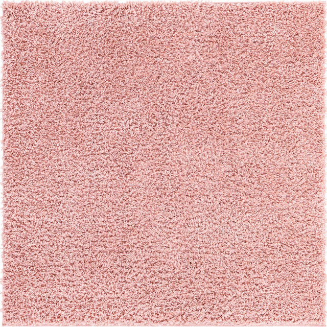 Dusty Rose 10' x 10' Davos Shag Square Area Rug Thick Soft Touch Fluffy & Plush Shaggy Pile 100% Polypropylene Carpet for Living Dining Bedrooms Office for Sale at Rug Engine