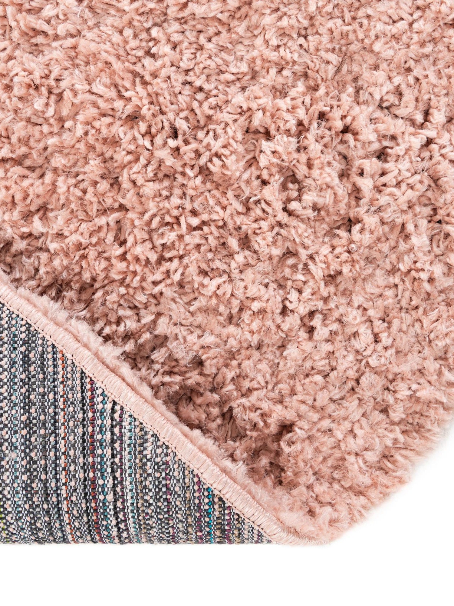 Dusty Rose 7' 10 x 10' Davos Shag Oval Area Rug Thick Soft Touch Fluffy & Plush Shaggy Pile 100% Polypropylene Carpet for Living Dining Bedrooms Office for Sale at Rug Engine