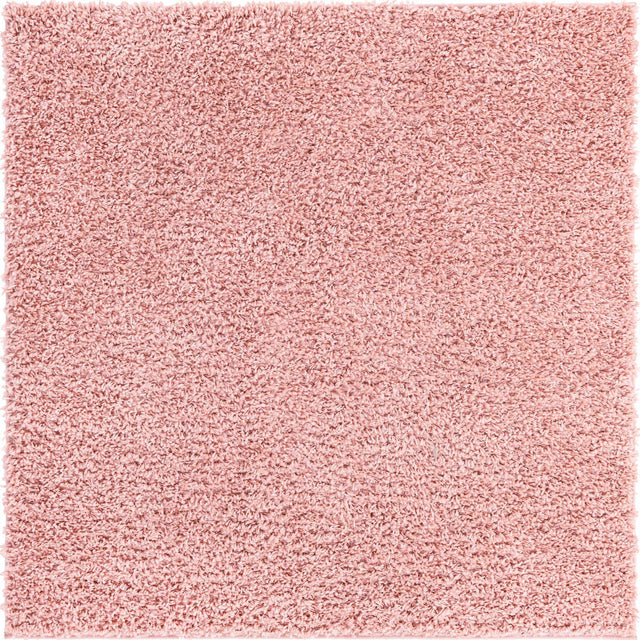 Dusty Rose 3' 1 x 3' 1 Davos Shag Square Area Rug Thick Soft Touch Fluffy & Plush Shaggy Pile 100% Polypropylene Carpet for Living Dining Bedrooms Office for Sale at Rug Engine