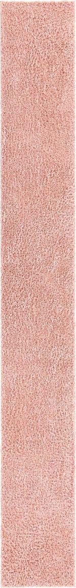 Dusty Rose 2' 7 x 20' Davos Shag Runner Area Rug Thick Soft Touch Fluffy & Plush Shaggy Pile 100% Polypropylene Carpet for Living Dining Bedrooms Office for Sale at Rug Engine