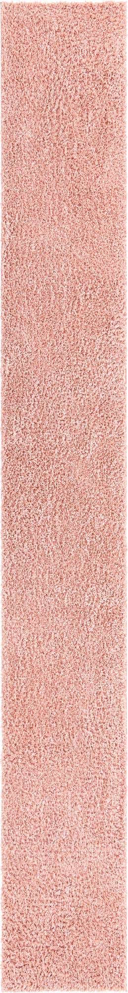 Dusty Rose 2' 7 x 20' Davos Shag Runner Area Rug Thick Soft Touch Fluffy & Plush Shaggy Pile 100% Polypropylene Carpet for Living Dining Bedrooms Office for Sale at Rug Engine